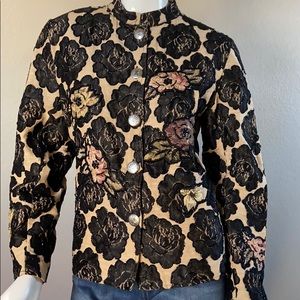 FLOWERS BEADED JACKET / TAUPE main image 1